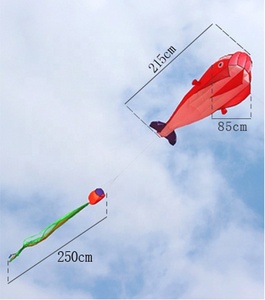 <strong>Chinese</strong> Easy Flying Single Line Ripstop Polyester 2m Large No Frame Soft 3D Whale Inflatable Beach Power <strong>Kite</strong> for Sale