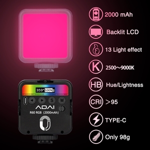 卸売PULUZ写真ライトRGBフルカラービューティーフィルライトハンドヘルドカメラ写真LEDライト (ブラック) - Product Image 5