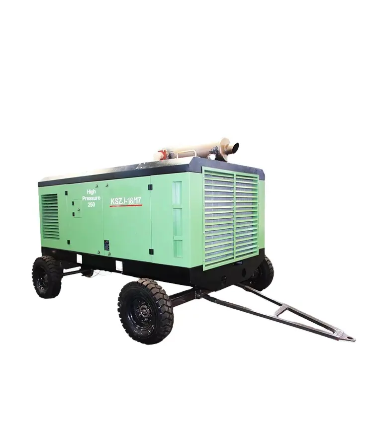 Compressore d'aria ad alta pressione Diesel da 18 Bar compressore portatile ad aria a vite diesel 750cfm in vendita