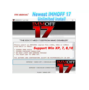 IMMO-OFF 17 IMMOFF17 <strong>Software</strong> Activate Version EDC17 MED 17 Ecu <strong>EEPROM</strong> IMMO PATCH Checksum Correction To IMMO OFF Flash - Product Image 1