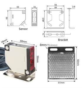 Sensor de interruptor fotoeléctrico de inducción de reflexión difusa de rango de sensores ópticos de 5-30cm de largo de distancia de 30cm - Product Image 6