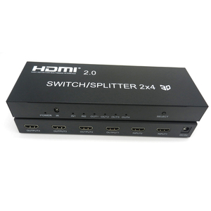 2input 4 <strong>Output</strong> Audio <strong>Output</strong> V2.0 4Kx2K@60hz 2X4 HDMI Switcher HDMI <strong>Splitter</strong> 4k <strong>1</strong> - 4 Pieces