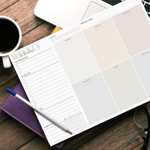 Wear Weekly Planner, блокнот, ежедневное расписание, календарь, главные приоритеты, флажок, список заметок, основные приоритеты, флажок, список дел - Product Image 3