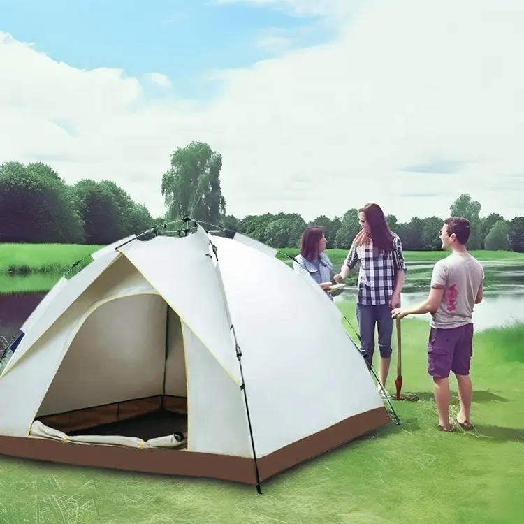 Luxo Família Camping Tent Outdoor 8 Pessoa Impermeável Grande Espaço Glamping Tendas