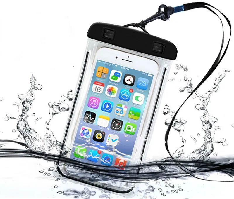 Stock Phone bags Water-proof Cellphone Bag with Lanyard Outdoor bag for Phone Card Keys