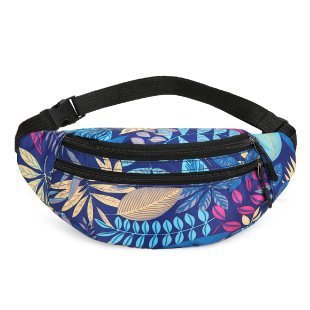 Sac banane camouflage bleu