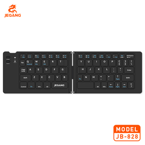 Teclado plegable Jeqang con diseño de 2 pliegues tipo C, batería de larga duración para tabletas y portátiles, nuevo producto - Product Image 2