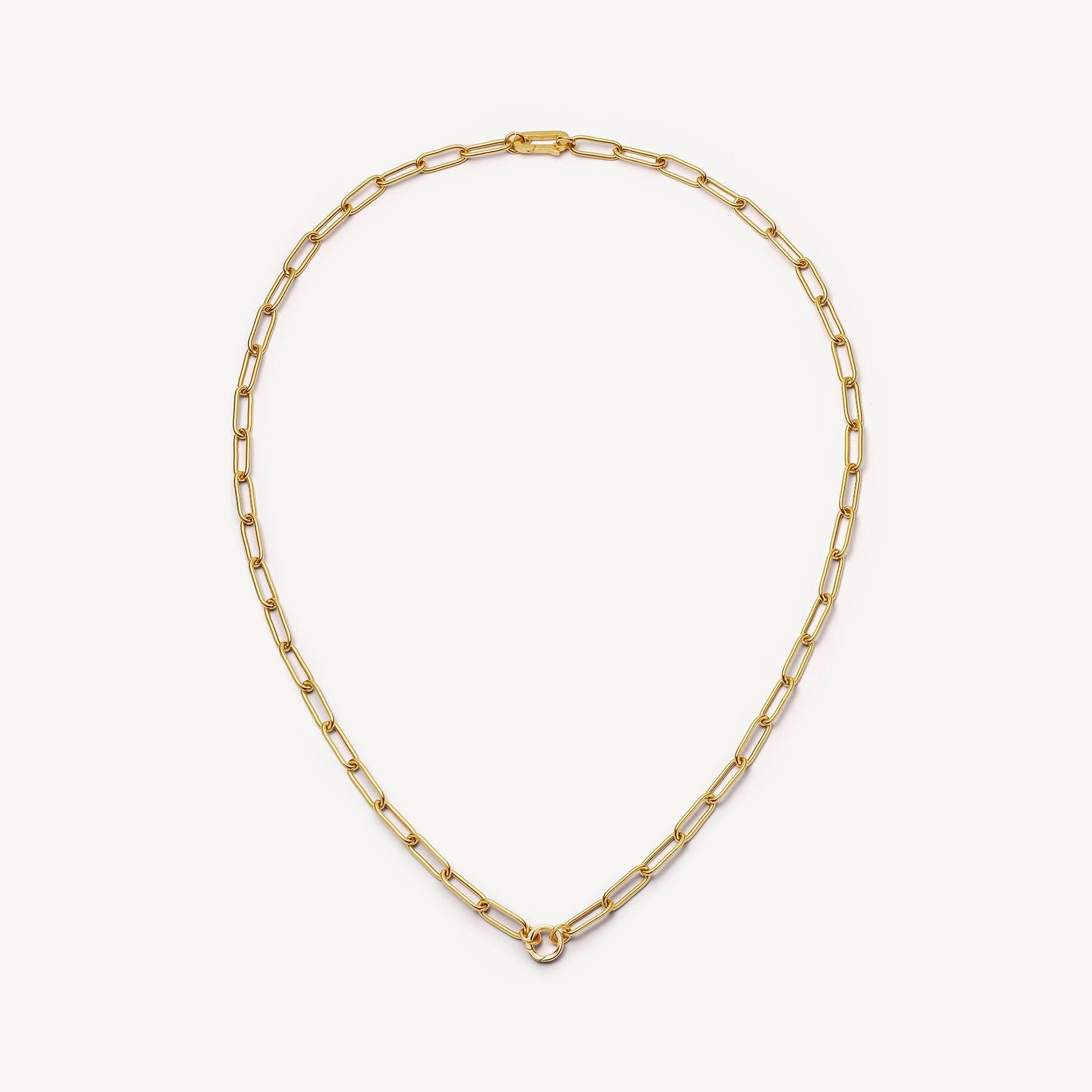 gold plated Paper clip chain