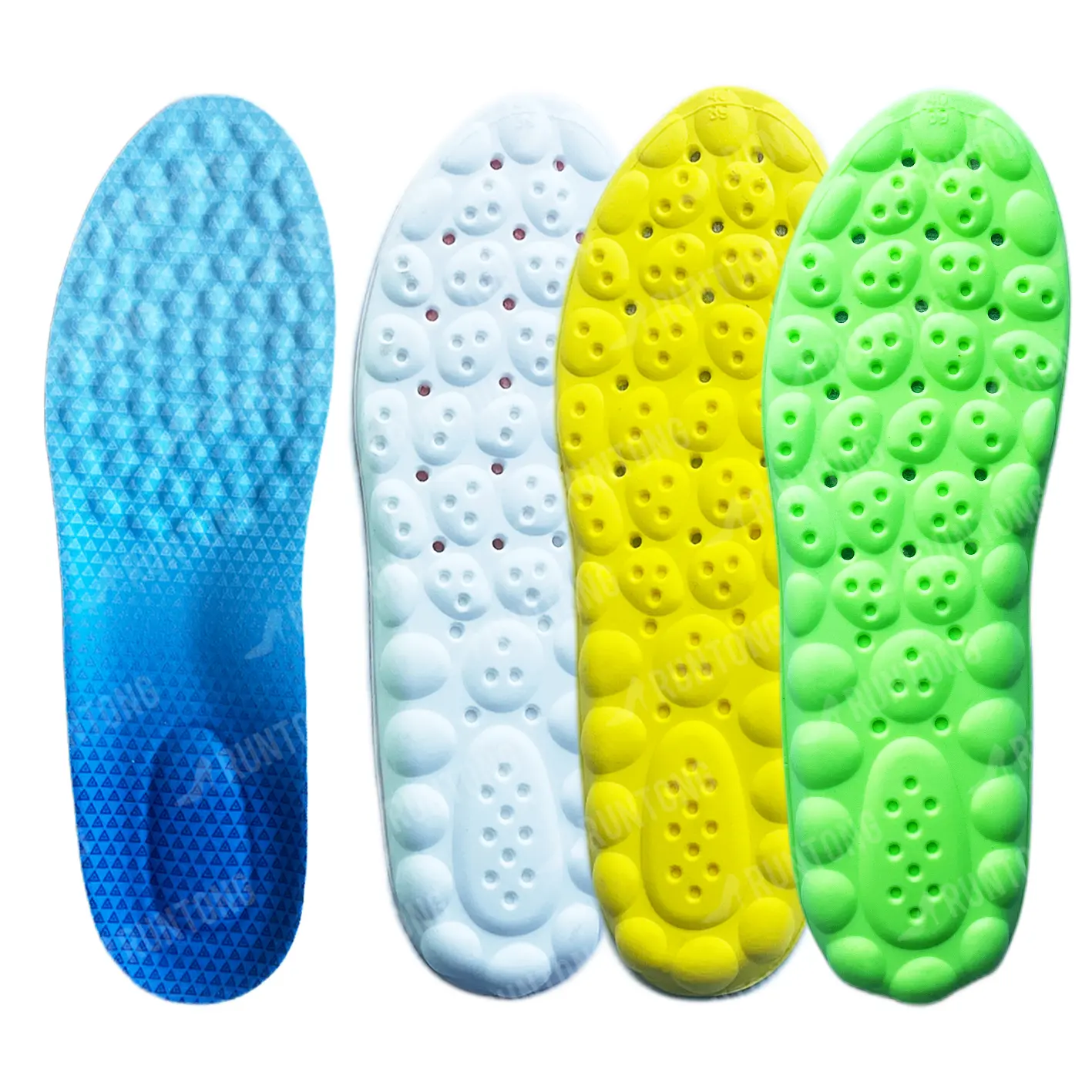 4D Sports Insoles for Shoes PU Sole Shoe Insert Soft Shock Absorption Comfort Running Sports Insoles