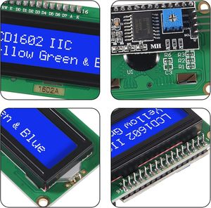 Aismartlink LCD1602 modulo LCD 1602 schermo blu 16x2 caratteri Display LCD con modulo adattatore di interfaccia seriale IIC I2C