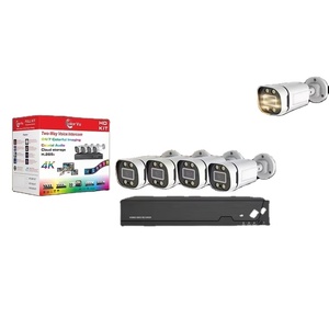 Werbeartikel IP-Kamerenset p2p sowohl Stecker- als auch Gebrauch 4CH POE NVR kugel-wasserdichte farbige Büronetzwerkkamera - Product Image 1