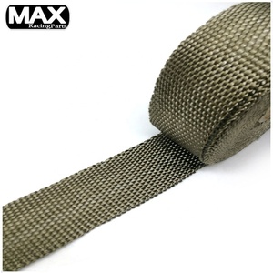 2'' <strong>5</strong>/10/15 Meters Titanium Turbocharger Downpipe Manifold <strong>Header</strong> Shield Heat Protection Pipe Heat Resistant Exhaust Wrap Tape