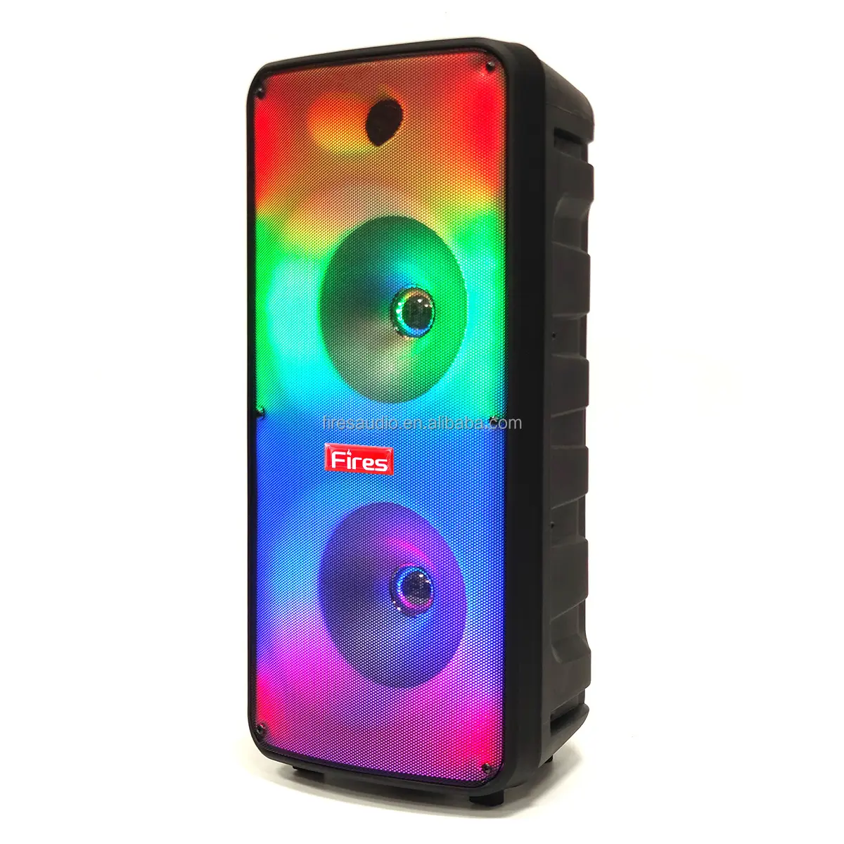 Loa Tiệc Âm Nhạc Partybox BT Với Đèn LED RGB Ngọn Lửa Karaoke Âm Thanh Ngoài Trời Thẻ Tf Không Dây Lan Can Di Động Màu Xanh Dj Tech