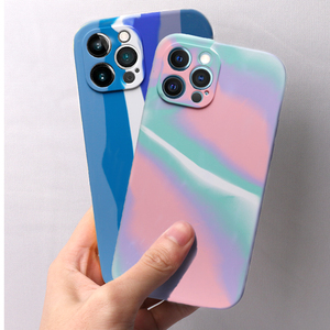 เคสโทรศัพท์มือถือ,เคสซิลิโคนเหลวนิ่มลายสายรุ้งพร้อมโลโก้ OEM สำหรับ Apple 11 Pro Max Xr XS 7 8 6S 6 Plus - Product Image 5