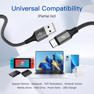 徽标长度定制红色灰色USB2.0 480Mbps传输数据铝合金1M 2M 3M USB A至usb-c USB电缆 - Product Image 4