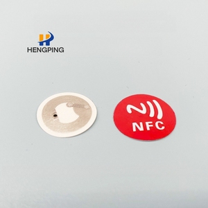 安価な13.56mhzラウンドプログラマブルNTAG213直径20mmロールウェットインレイNFCスマートステッカータグ - Product Image 2
