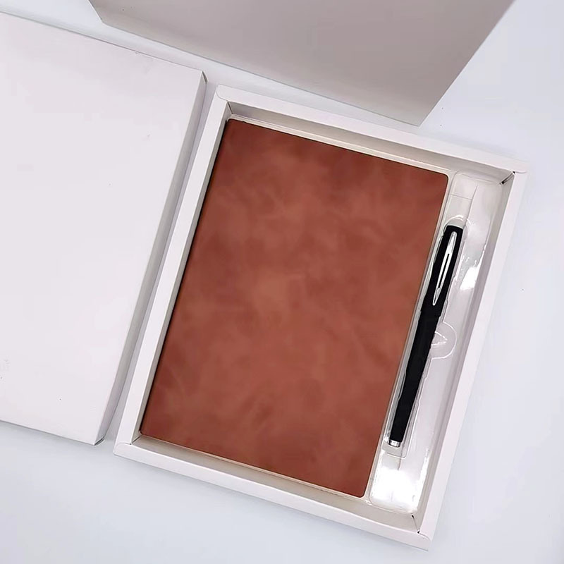 Skin feel skin patch core book-brown gift box set