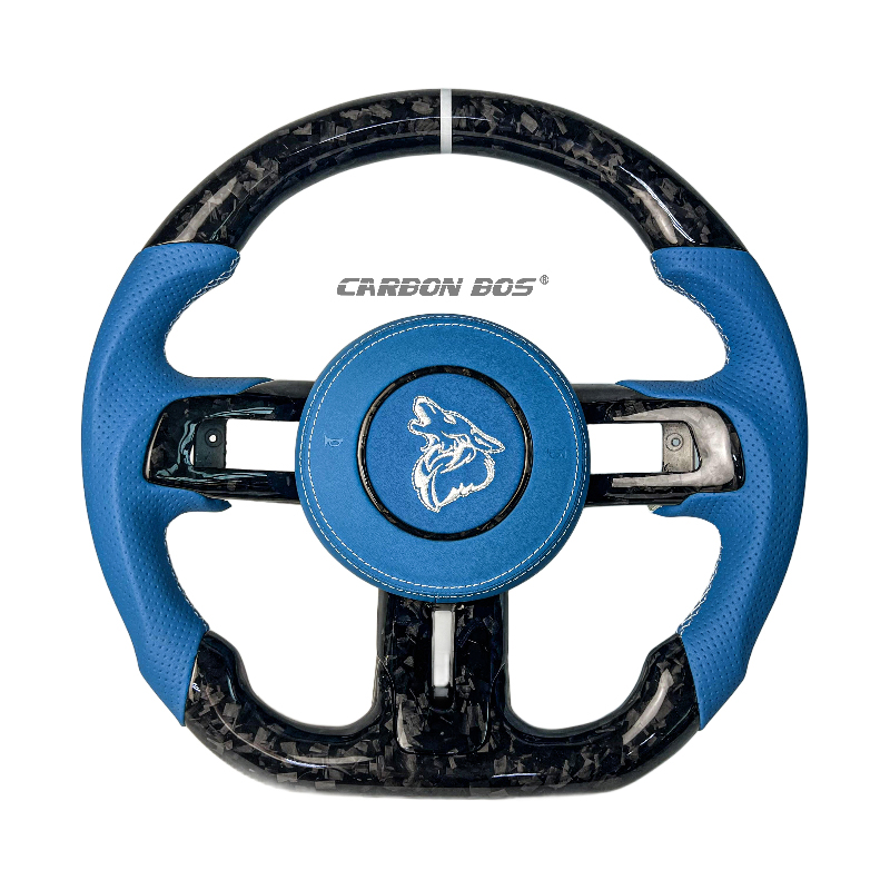 Carbone forgé noir + couverture bleue