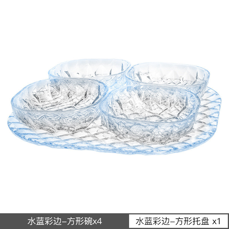 Water Blue - Five-Piece Fruit Bowl Set