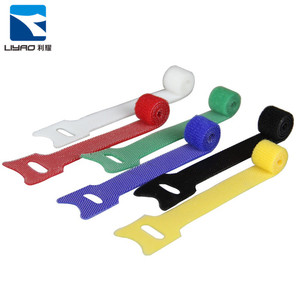 5色t形扎带自粘钩环带尼龙可重复使用多用途扎带软线组织器 - Product Image 1