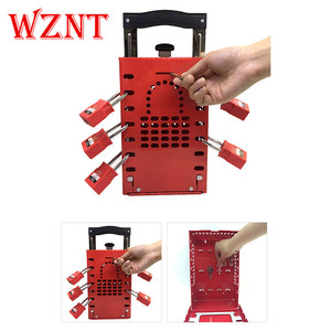 NT-K21 kırmızı grup kilitleme ÇELİK TABAKA güvenlik kiti kilitleme etiketleme istasyonu kutusu kilit silindirleri ile - Product Image 1