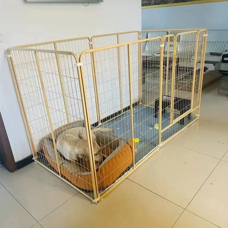 Outlet Cina Kelinci portabel bermain halaman pagar/25 inci tabung persegi dilipat kandang hewan peliharaan/anjing komersial Playpen untuk hewan