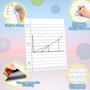 Sınıf beyaz tahta aksesuarları grafik kağıt için manyetik defter kağıdı kuru silme el yazısı kaplı kağıt - Product Image 3