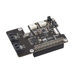 Адаптер PCIe to 2-Ch SATA для Raspberry Pi 5, поддерживает протокол жесткого диска SATA, двухсторонние светодиодные индикаторы и EEPROM - Product Image 1