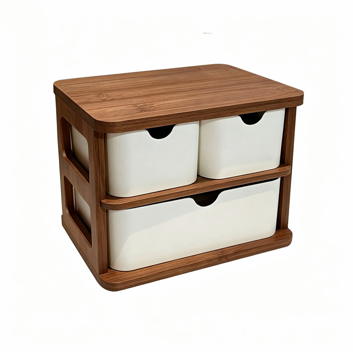 Walnut-colored storage box 15*20*15