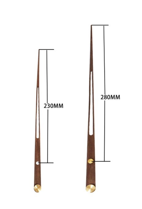 Aiguilles en bois HRJS05 (aiguille des heures 230 mm, aiguille des minutes 280 mm)