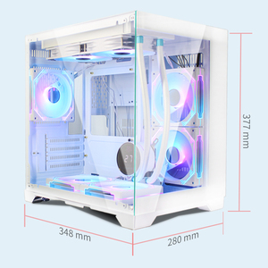 Kardan adam CS004 Mini ITX bilgisayar kasası beyaz Mini kule oyun <span class=keywords><strong>PC</strong></span> şasi ile <span class=keywords><strong>2</strong></span> sidestempglass cam masaüstü bilgisayar barındırma durumda