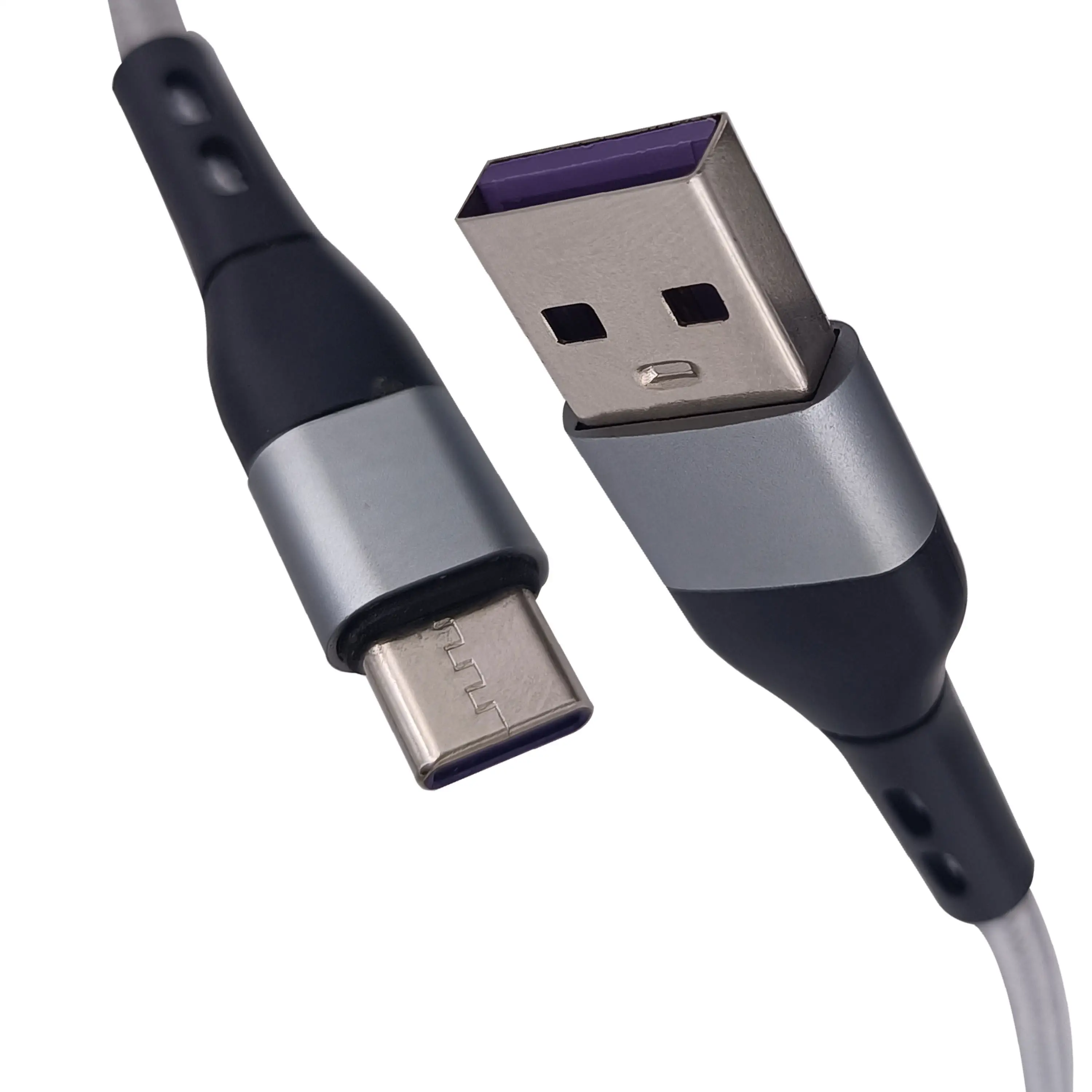 Üretim USB 2.0 şarj güç adaptörü 3A hızlı şarj kablosu USB A tipi C hızlı şarj kablosu
