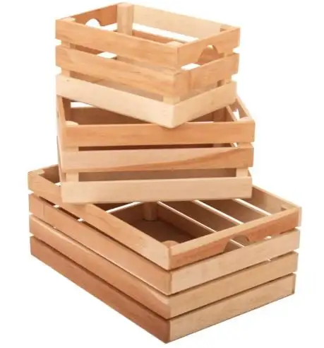 Cajas de madera para regalo de frutas y verduras, cajas de almacenamiento hechas a mano de caoxian, china, baratas