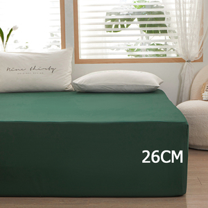 Solid Color Bedding Set 100% Polyester Elastic Fitted <strong>Sheet</strong> Only (Pillowcase Not Included) - Product Image 2
