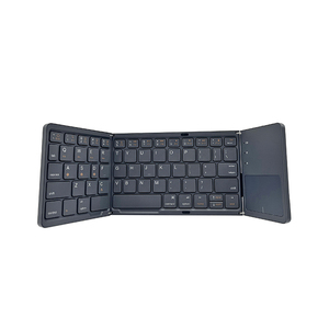 Factory Hot Three-folding <strong>Bluetooth</strong> <strong>Keyboard</strong> 3-folding BT Mini Rechargeable <strong>Keyboard</strong> <strong>with</strong> Touchpad for Tablet PC Mobile Phone - Product Image 5