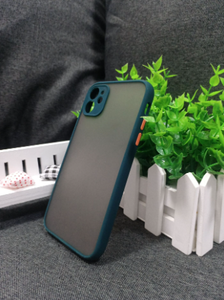 เคสโทรศัพท์มือถือ PC โปร่งแสงผิวด้านระดับพรีเมียม2022,เคสพร้อมปุ่มสีตัดกันสำหรับ Apple iPhone 11 Pro Max XS XR X 9 8 Plus 7 SE - Product Image 5