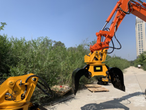 Yüksek kalite-m + s motor çift silindir 360 derece dönen günlük çeneli taş kapmak hurda çeneli 3 ton-ekskavatör saldırganlıklar - Product Image 3