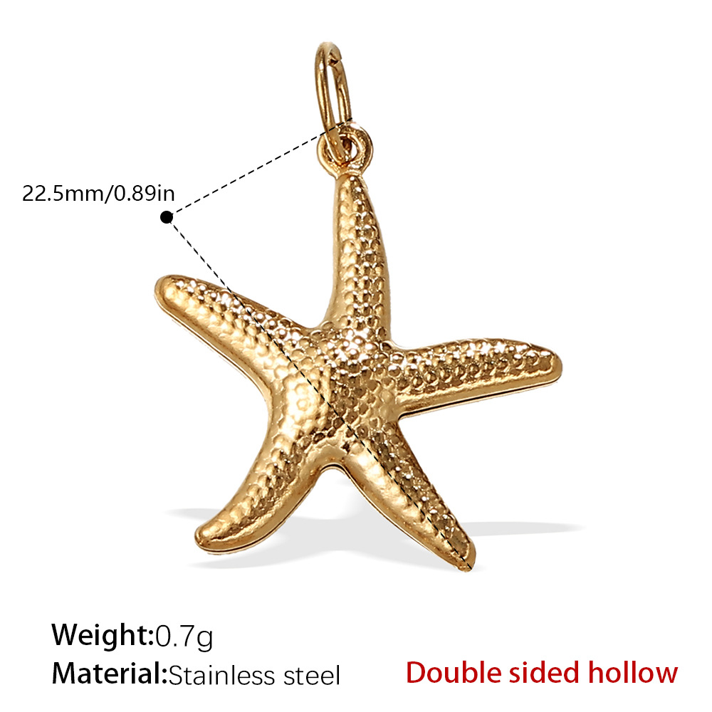 Pj230g ciondolo in oro cavo a doppia faccia