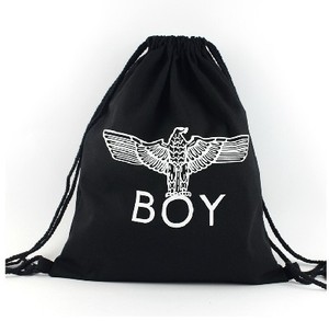 Custom Logo Printed Gift Canvas Cotton Double <strong>String</strong> Cotton Canvas Drawstring Bag - Product Image 6