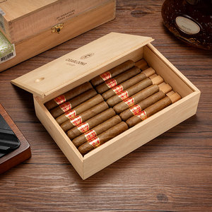 For Gift Plain Unpainted Wooden Treasure Chest <strong>Humidor</strong> for Cigars <strong>Set</strong> Cigarette Wood Box Custom Case Travel - Product Image 3