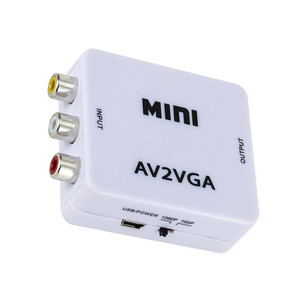 Convertidor de audio y video AV a VGA, decodificador de TV a Monitor para divisores y convertidores, consola de juegos DVD, pantalla AV a VGA
