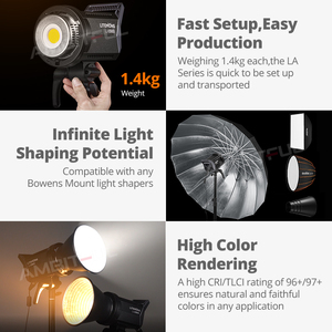 Godox LA150D LA150BI 190W LA200D LA200BI 230W pannello LCD LED Video luce uscita continua + APP controllo Bowens montaggio luce da Studio - Product Image 5