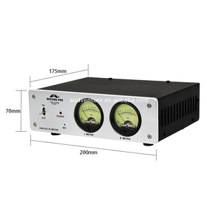 2-way Amplifier / <strong>Speaker</strong> Audio Switcher Box Selector Music Spectrum Visualizer Dual Analog VU Meter DB Panel Display - Product Image 4