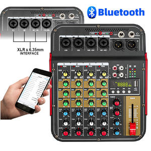 Gooermi M600 profesional de 4 vías analógico digital mini mezclador de reverberación portátil ordenador de casa mini mezclador DSP SISTEMA DE DJ