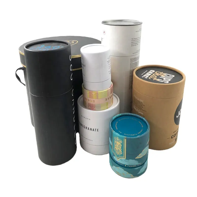 Professional personalizado impressão da caixa de papel kraft tubo/tubo de papel de embalagem