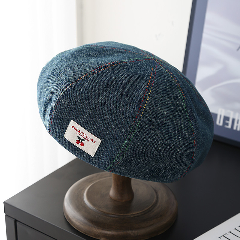 Béret en jean (bleu foncé)