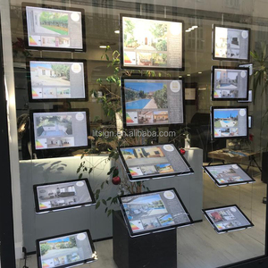 New Shops Real Estate Agent Round Rectangular Acrylic Advertising Display Poster Frame Change <strong>Able</strong> Curtain Type <strong>Led</strong> Sign Board - Product Image 6