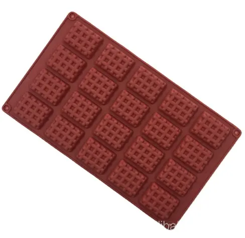 Bpa-Vrij Non-Stick Siliconen Mini Wafelvorm Koekje, Chocolade, Snoep En Gummivorm Met 20 Holte