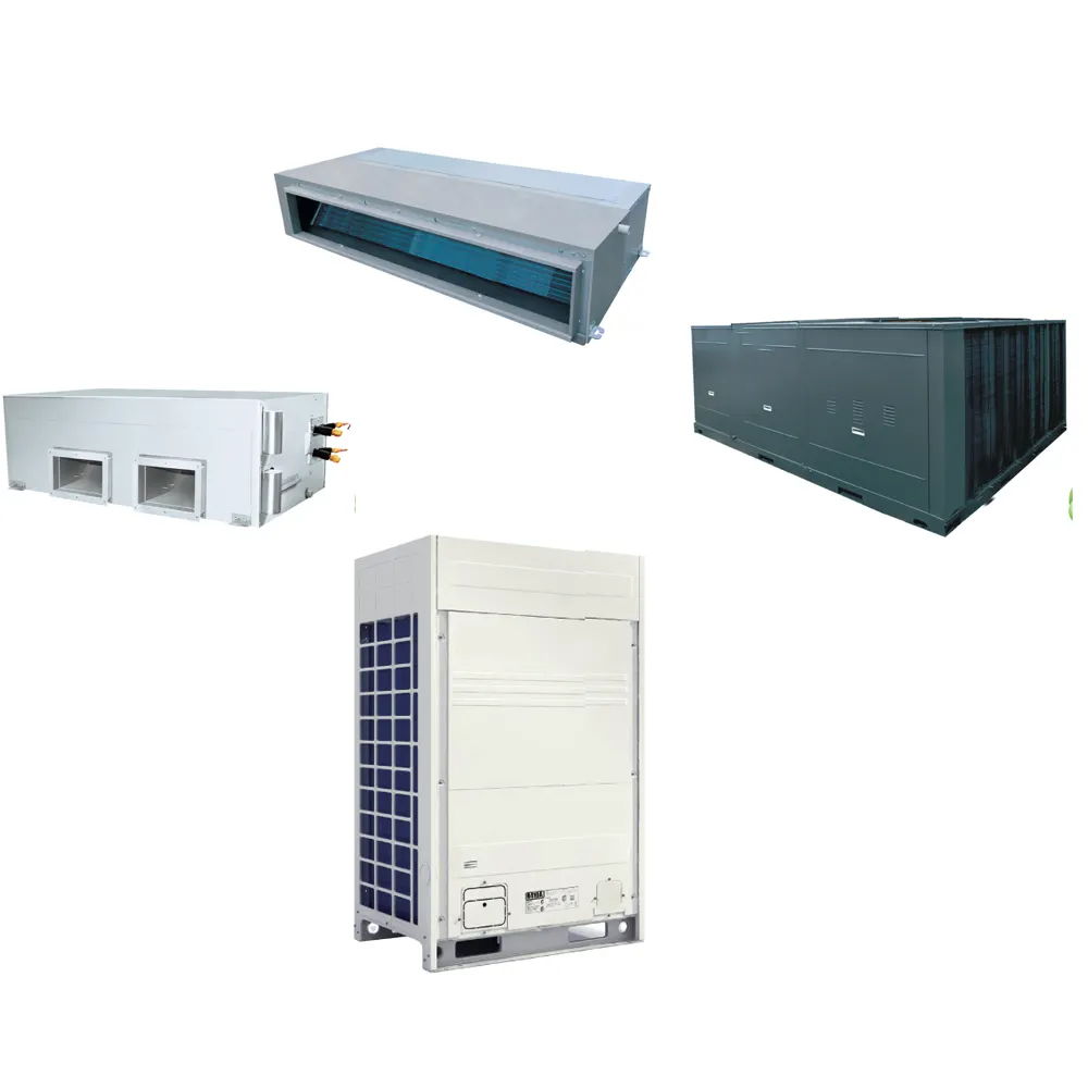 Chauffage de climatisation centrale industrielle/unité de décharge supérieure de l'onduleur de refroidissement R410a Climatiseur commercial multi-zones