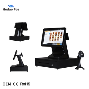 Großhandel 15 Zoll POS Registrier kasse Restaurants Android Windows Software Terminal Tankstelle Pos Terminal Restaurant Point Sale - Product Image 4